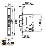 Khóa điện tử Hafele EL7000-TC thân lớn