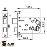 Khóa vân tay Hafele EL7700-TCS thân nhỏ