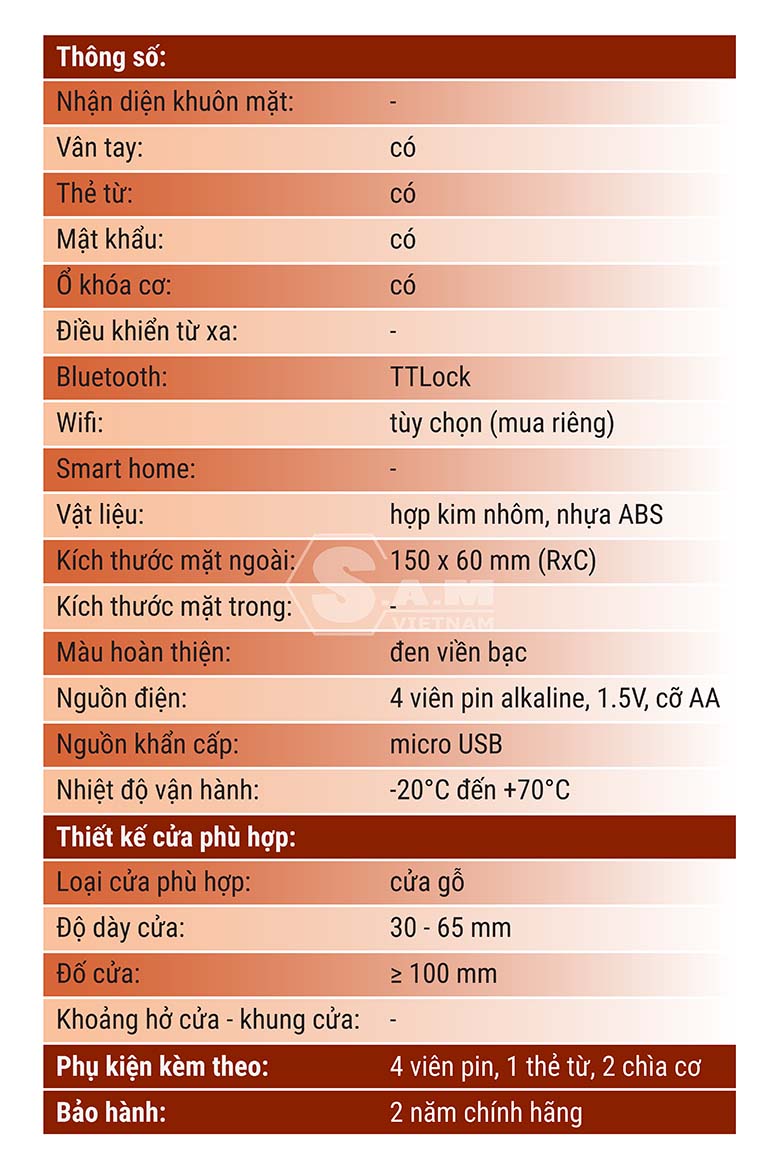 Thông số kỹ thuật khóa ADEL TECH US13-LB3B Thông số kỹ thuật khóa ADEL TECH US13-LB3B