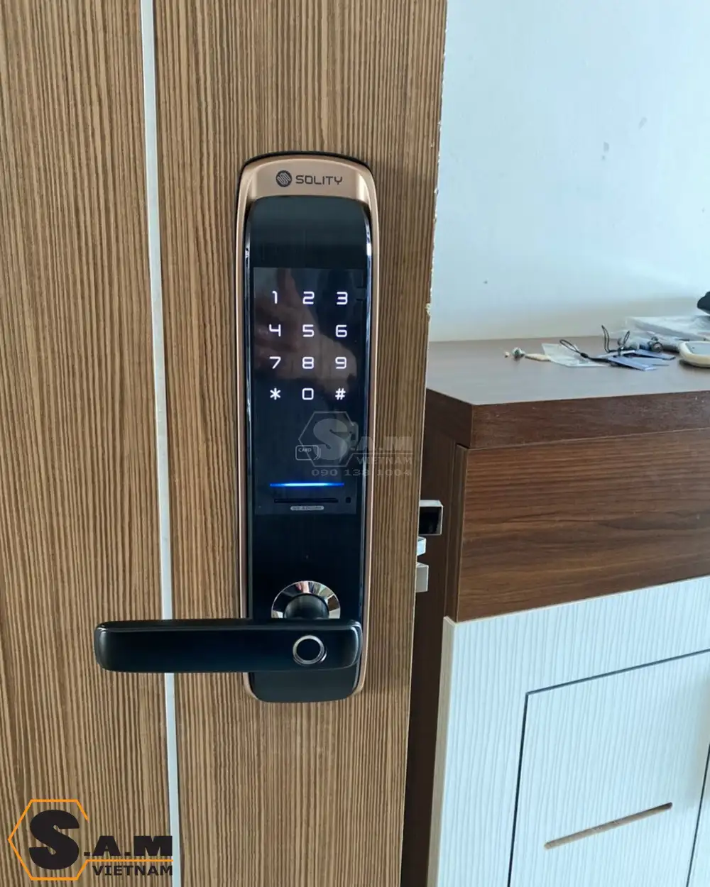 Lắp đặt khóa vân tay Solity GM-6000BK Lắp đặt khóa vân tay Solity GM-6000BK