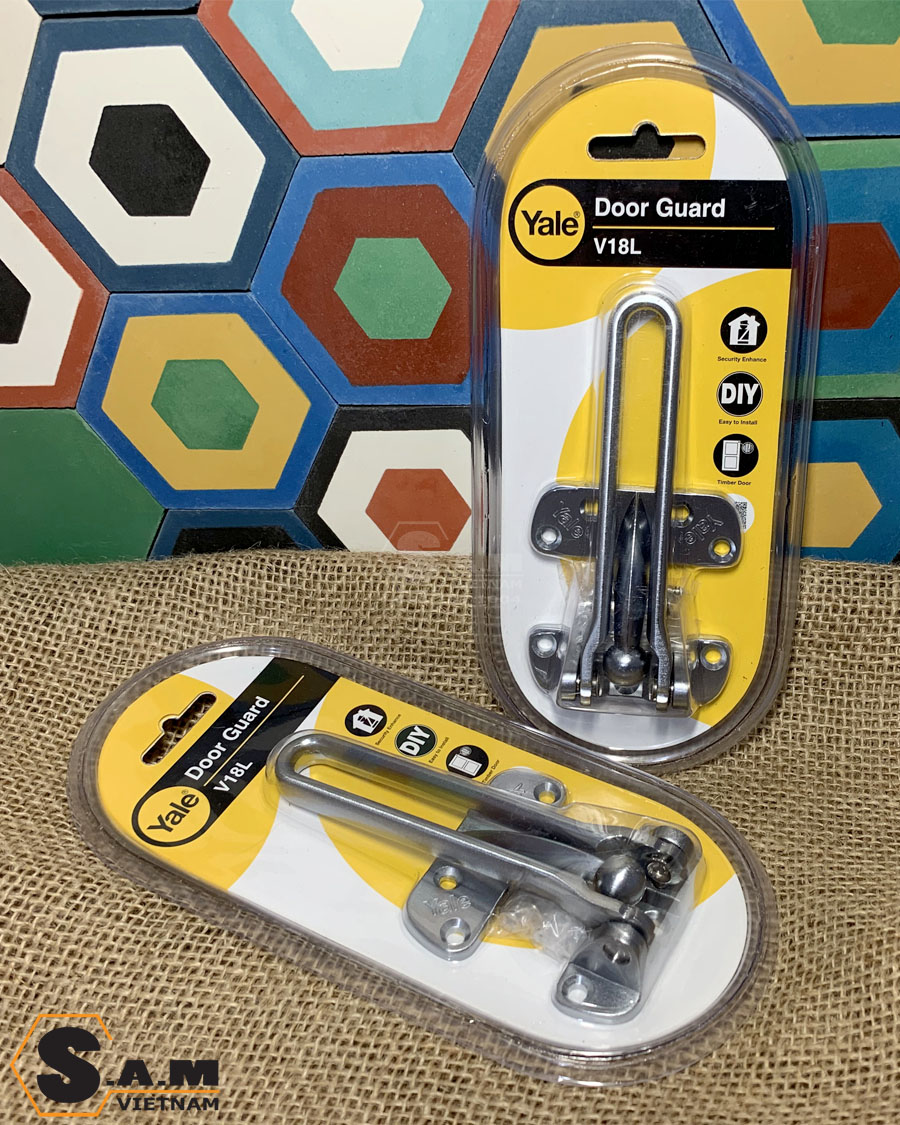 Chốt cửa dạng gạt Yale V18L màu crôm mờ