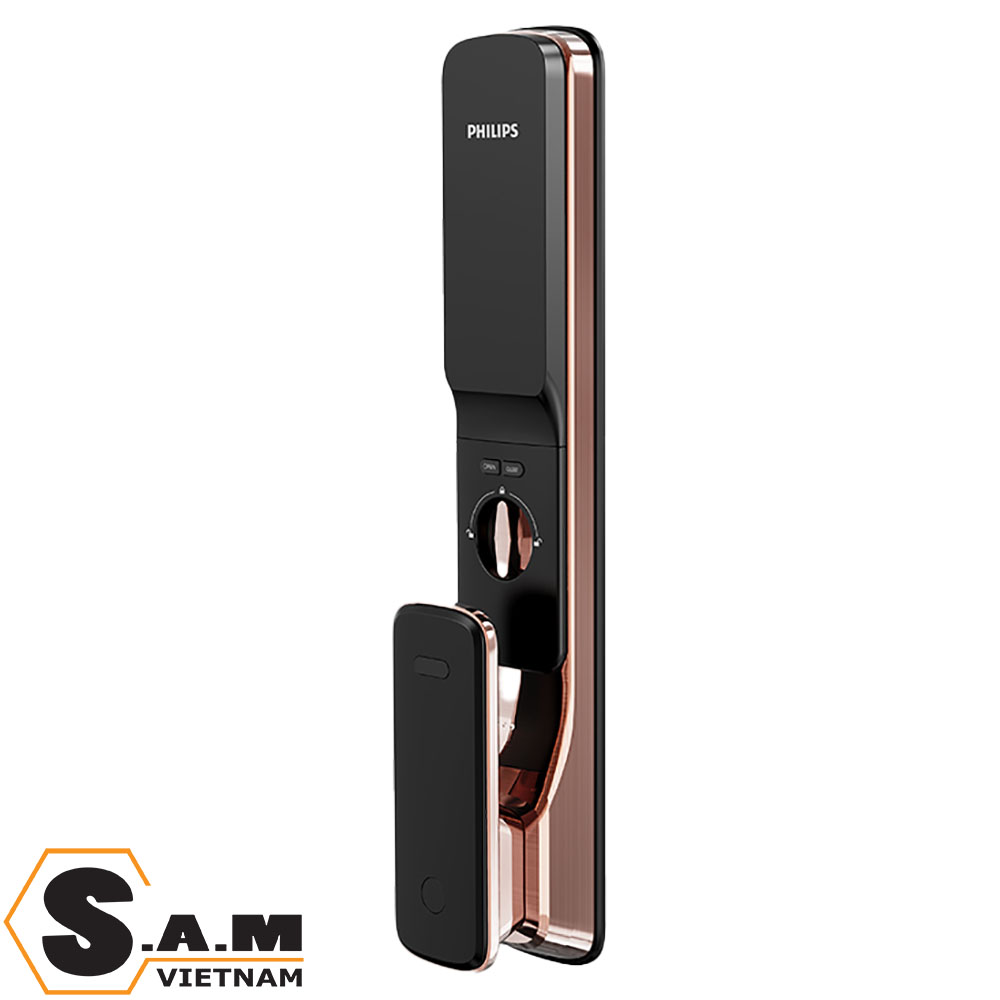 Khóa thông minh có camera Philips Alpha-V Copper Khóa thông minh có camera Philips Alpha-V Copper
