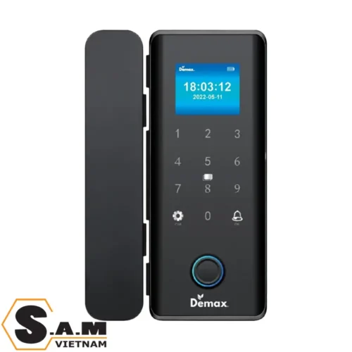 Khoá thông minh cửa kính Demax SL800 G Black