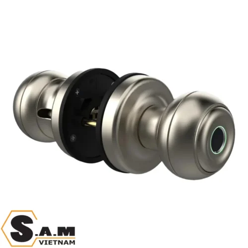 Khoá tay nắm tròn vân tay Demax SL106 SV