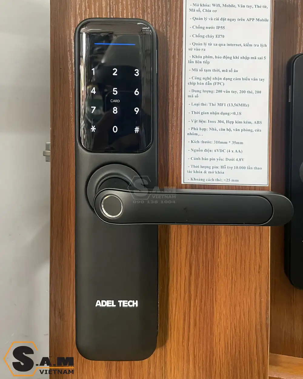 Khóa vân tay Adel Tech US13-LB18B Khóa vân tay Adel Tech US13-LB18B